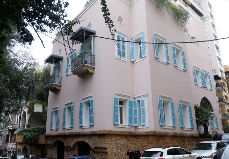 A view of a house that is believed to belong to Carlos Ghosn in Beirut