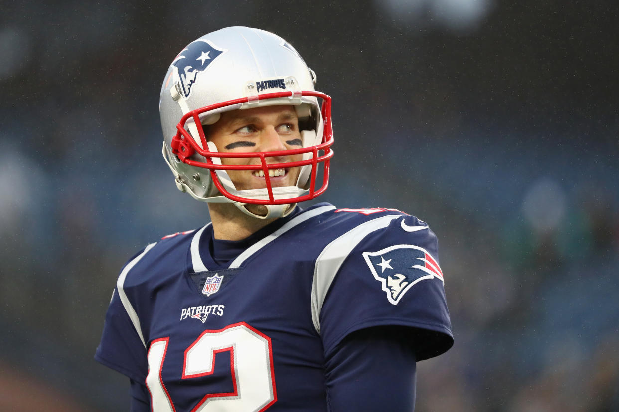 Tom Brady finally reached the 1,000-yard rushing threshold.(Getty)