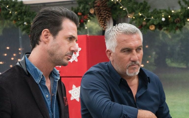 Johnny Iuzzini, left, has been at the centre of allegations. Paul Hollywood, right, Great British Bake Off judge