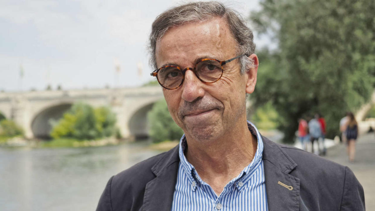 Bordeaux mayor Pierre Hurmic poses on July 21, 2020 in Tours, central France, on the sidelines of a meeting gathering mayors of French major cities members of French Socialist Party (PS) and Europe Ecologie Les Verts (EELV) ecologist party. (Photo by GUILLAUME SOUVANT / AFP)