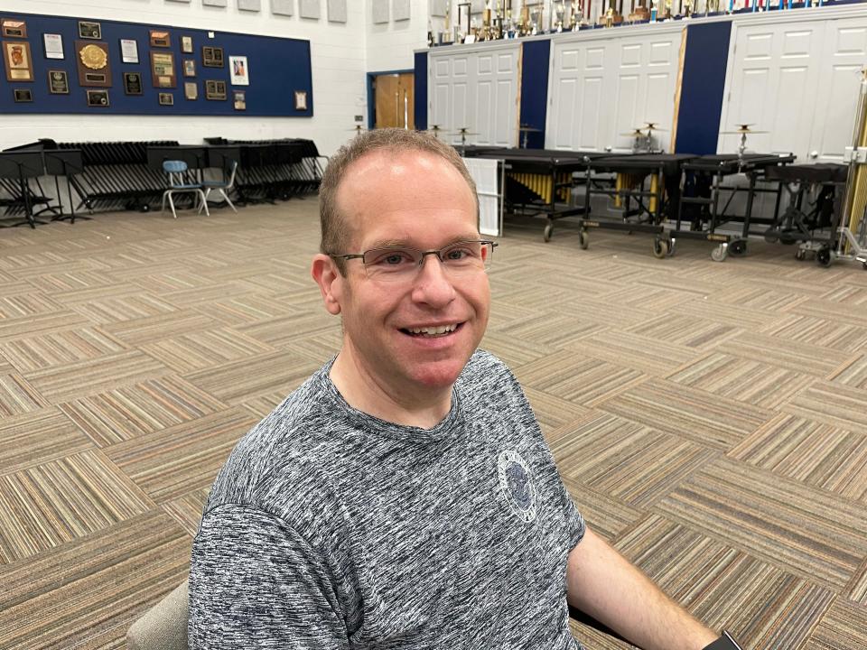 New assistant band director Rodney Brown in the band room at Farragut High School, Tuesday, July 12, 2022.