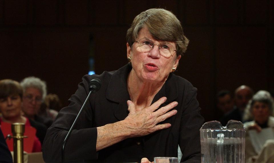 U.S. Attorney General Janet Reno testifies before the