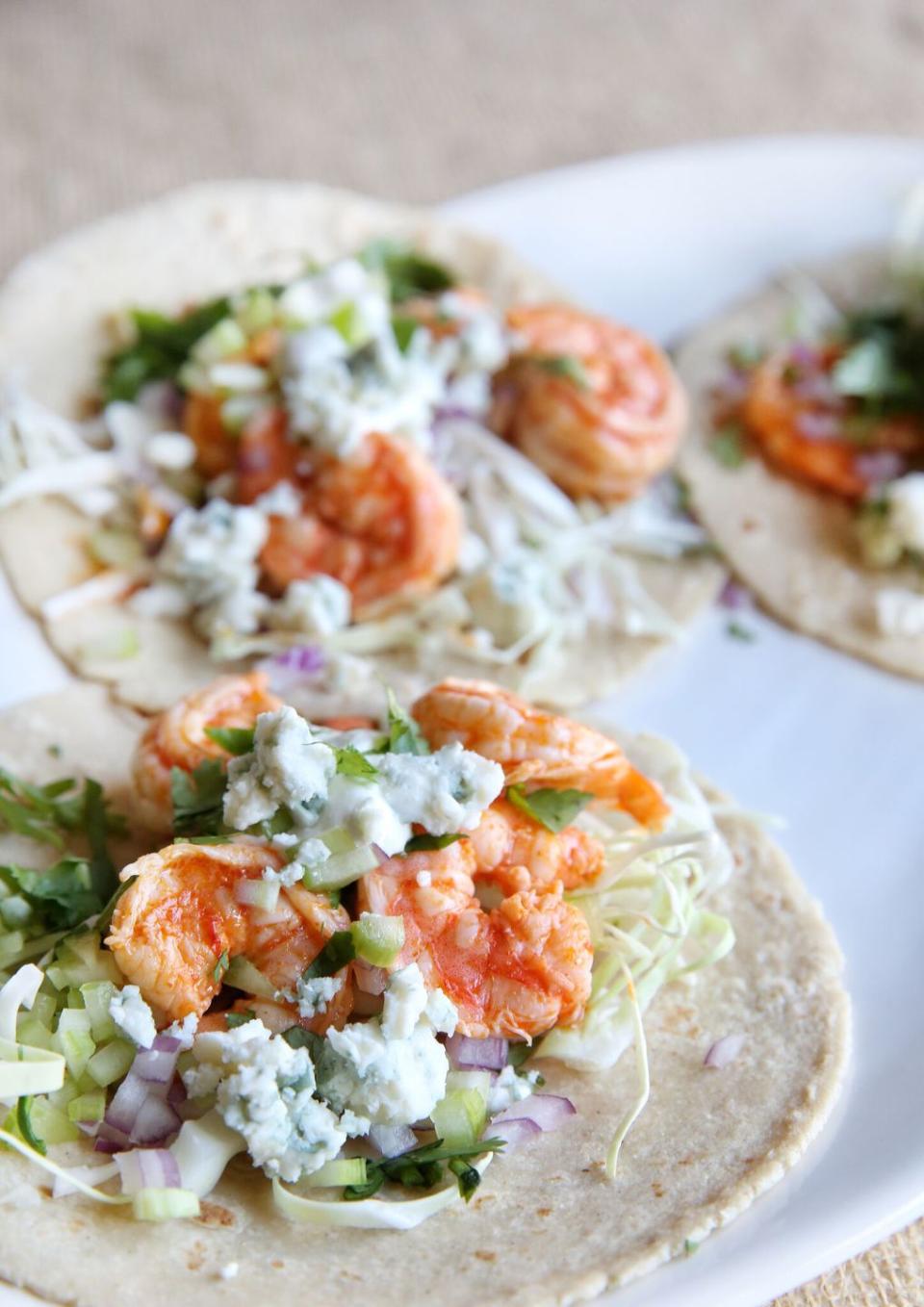 Buffalo Shrimp Tacos