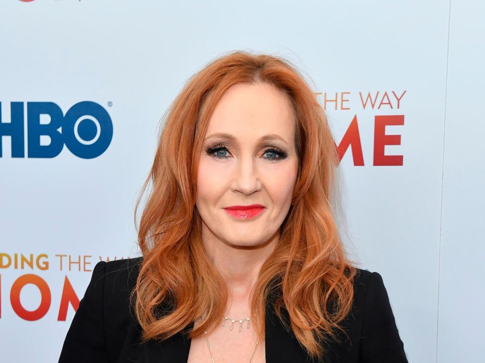 British author J. K. Rowling attends HBO's 