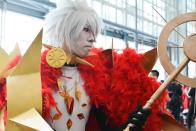 <p>Cosplayers at the Suntec Convention Centre for this year’s Anime Festival Asia Singapore. (Sharlene Sankaran/ Yahoo Singapore) </p>