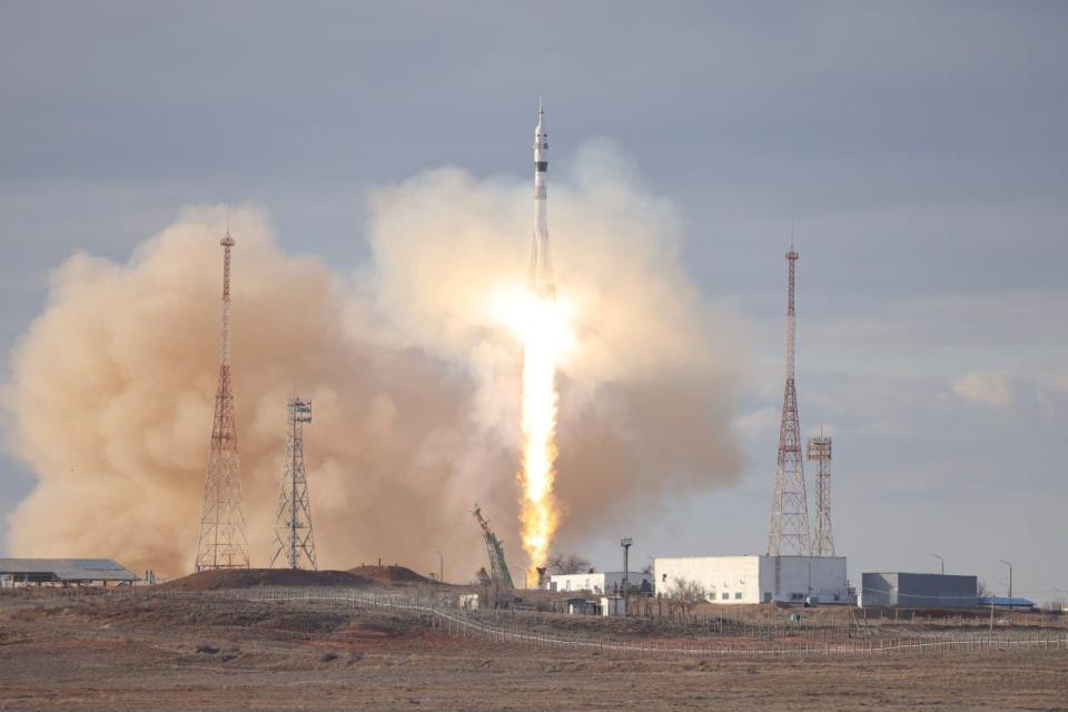 Russian rocket lifts off