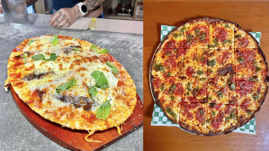 Variety of thick, crispy pizzas served at Quarter Sheets in Echo Park. (Quarter Sheets)