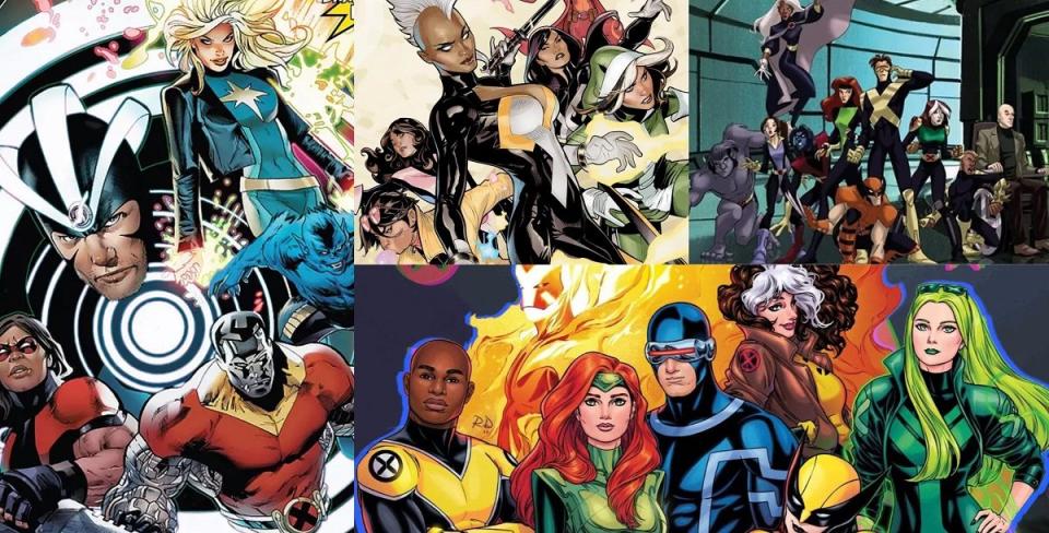 The X-Men from the 2013 Astonishing X-Men roster, the all-female X-Men squad, the animated X-Men: Evolution team, and the first Krakoan era X-Men team. 