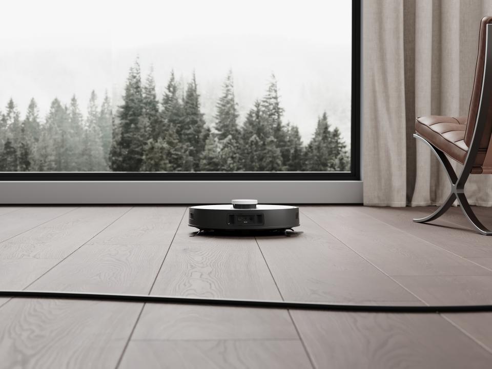 Ecovacs Deebot X1 Omni on hard floor.