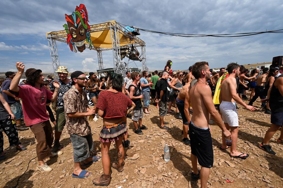 As many as 10,000 people attended a rave in the Cevennes National Park in southern France, Aug. 10. (Photo: PASCAL GUYOT via Getty Images)