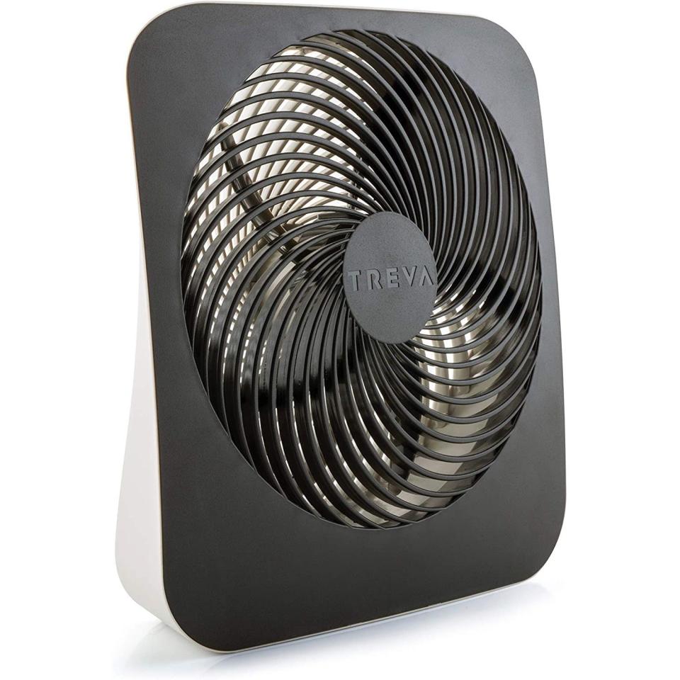 9) Treva 10-Inch Portable Desktop Air Circulation Battery Fan