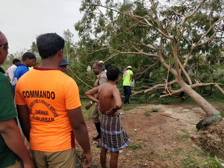 The aftermath of cyclone Gaja is seen in Tamil Nadu, India November 16, 2018 in this picture obtained from social media. SHABBIR AHMED/via REUTERS