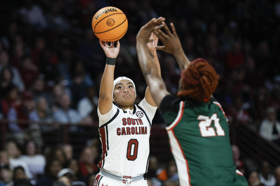 The 82-point margin of victory was the highest under Gamecocks head coach Dawn Staley. (AP Photo/Nell Redmond)