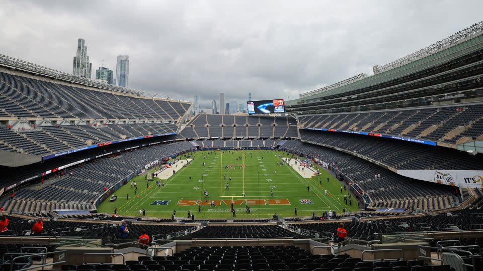 A general view from inside Soldier Field. - Michael Reaves/Getty Images