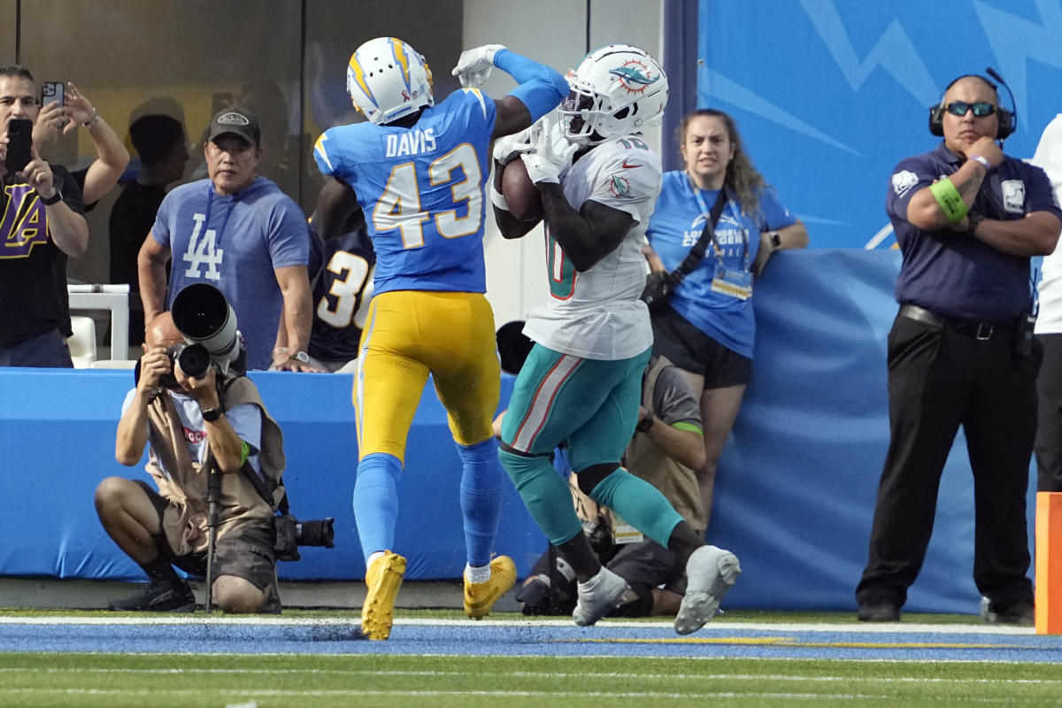 Miami Dolphins cornerback Kader Kohou's blitz produces 12-yard sack and  near-safety vs. Los Angeles Chargers quarterback Justin Herbert