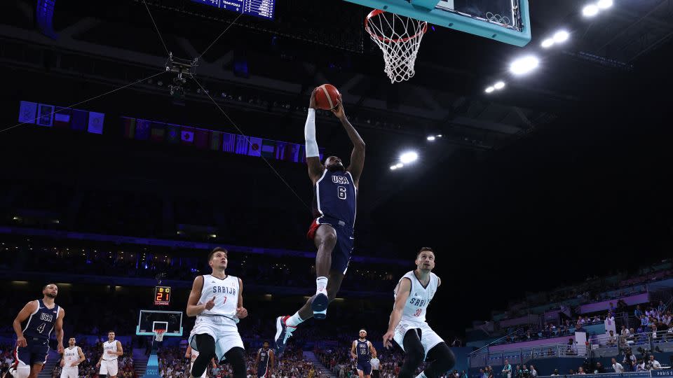 LeBron James and Kevin Durant power Team USA past Serbia, 11084, in