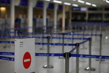 The Jorge Newbery airport is seen empty during a 24-hour national strike in Buenos Aires, Argentina, June 25, 2018. REUTERS/Martin Acosta