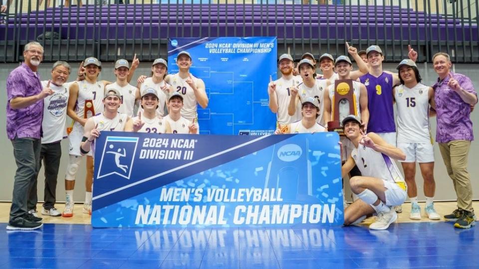 The California Lutheran University men's volleyball team won its first NCAA Division III national championship last Sunday with a three-set sweep of Vassar College at Loras College in Dubuque, Iowa.