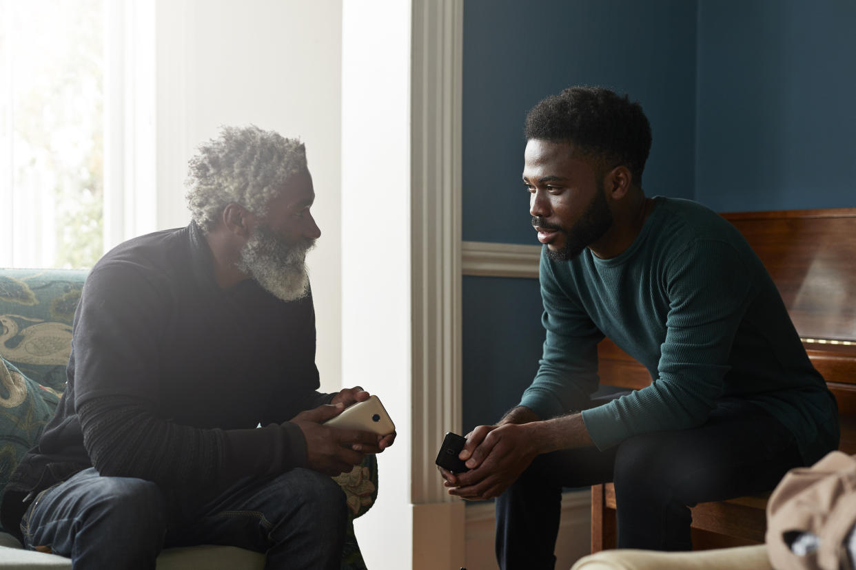 Approach conversations about seeing a therapist with love and understanding that your parent grew up in a generation that viewed mental health very differently.  (Photo: Klaus Vedfelt via Getty Images)