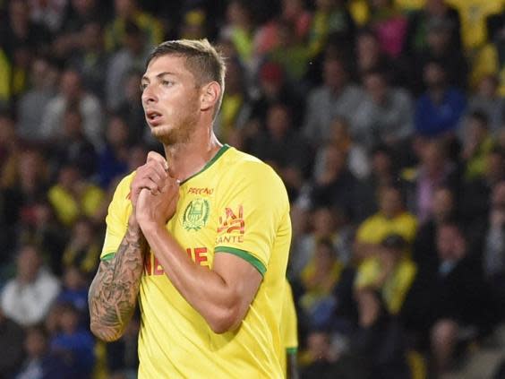 Sala signed for Cardiff from French side Nantes for a club record £15m (AFP/Getty)