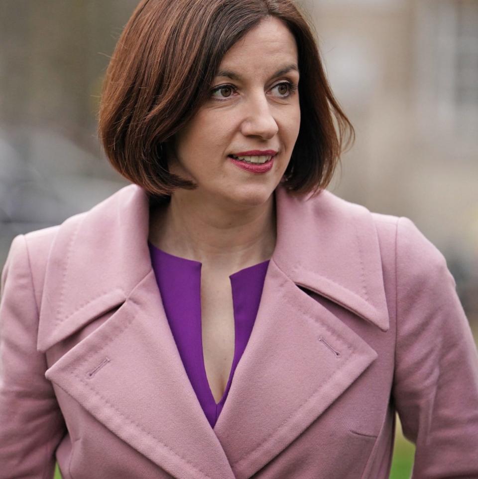 Bridget Phillipson, shadow education secretary, speaking to the media at College Green, Westminster, on March 6