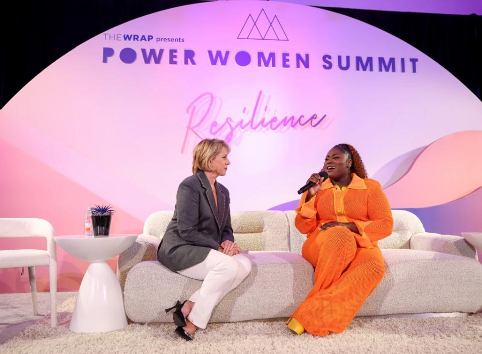 (L-R) Sharon Waxman, founder, CEO and Editor in Chief of TheWrap, and Danielle Brooks at The Wrap's Power Women Summit, Maybourne Hotel, Beverly Hills, California on Dec 5, 2023.