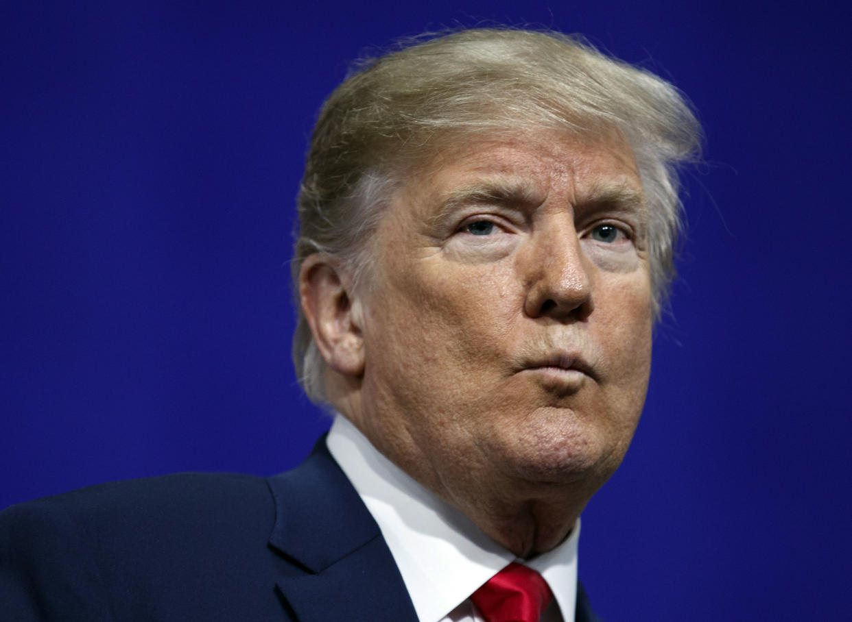 President Trump at a campaign rally at Atlantic Aviation in Moon Township, Pa., on March 10, 2018. (Photo: Carolyn Kaster/AP)