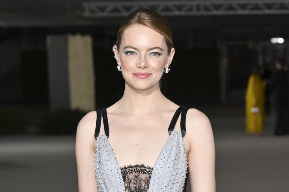 Emma Stone at the Second Annual Academy Museum Gala held at the Academy Museum of Motion Pictures on October 15, 2022 in Los Angeles, California. (Photo by Michael Buckner/Variety via Getty Images)