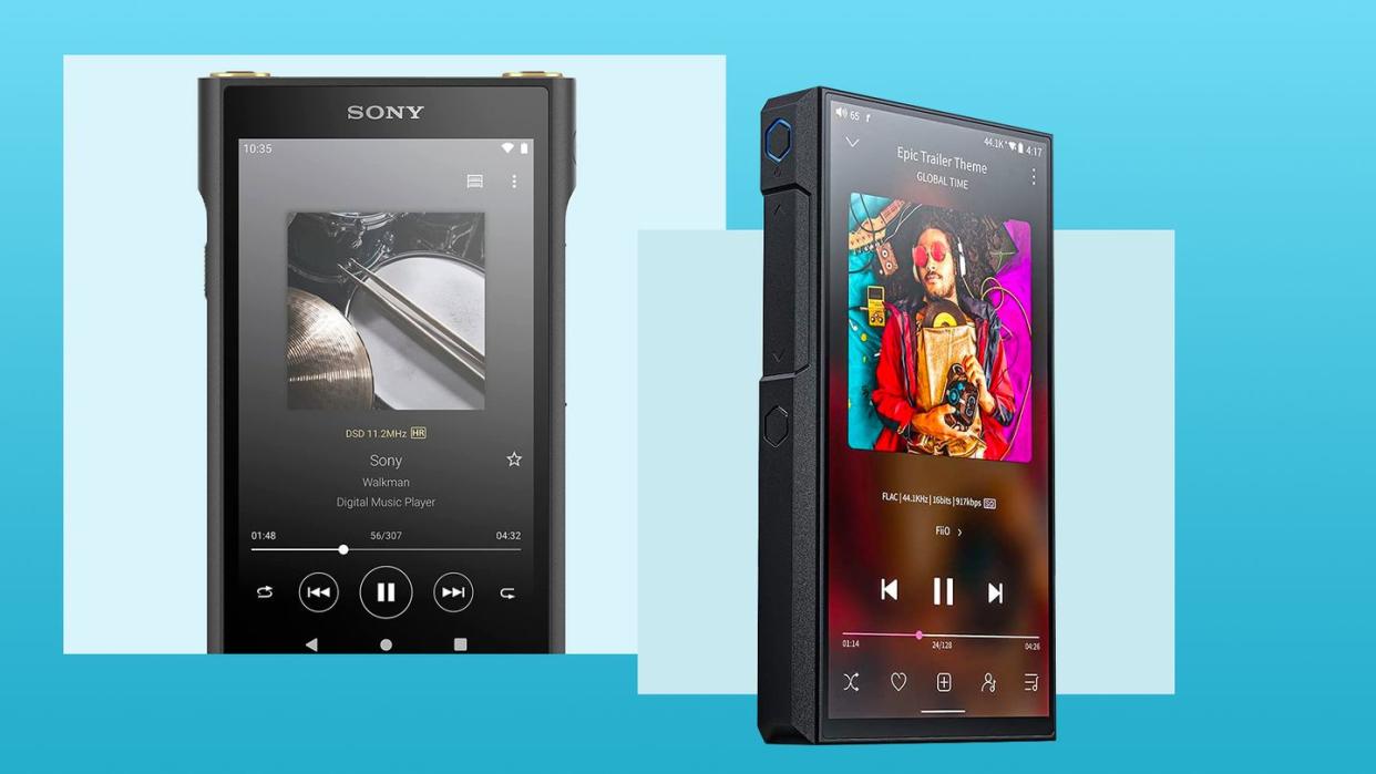 sony nw a306 walkman 32gb hi res portable digital music player, fiio m11plus music player portable mp3