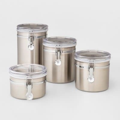 Threshold 4pc Stainless Steel Food Storage Canister