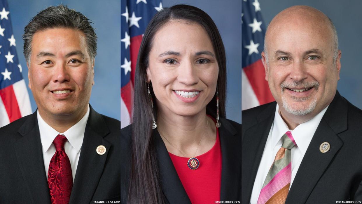 Reps. Mark Takano, Sharice Davids, and Mark Pocan