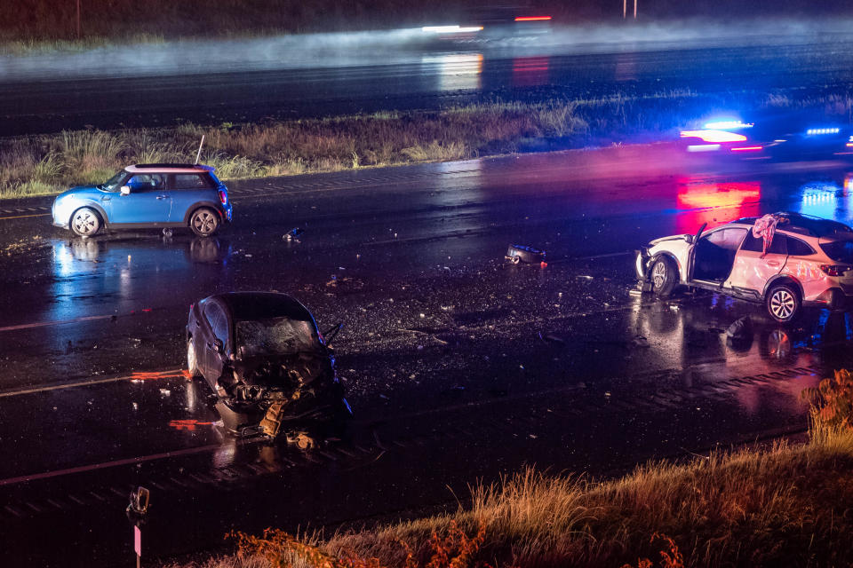 A Maine man is facing criminal charges after allegedly causing a four-car crash on Interstate 95 South Saturday, June 17, 2023.