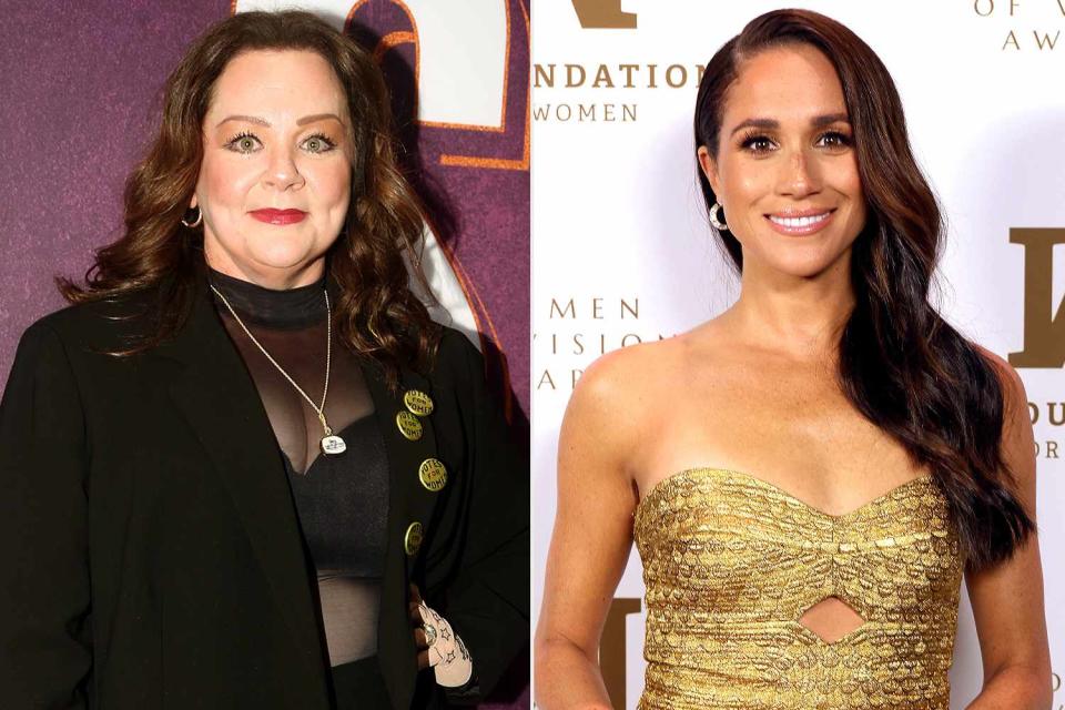 <p>Bruce Glikas/WireImage; Kevin Mazur/Getty Images</p> Melissa McCarthy; Meghan Markle