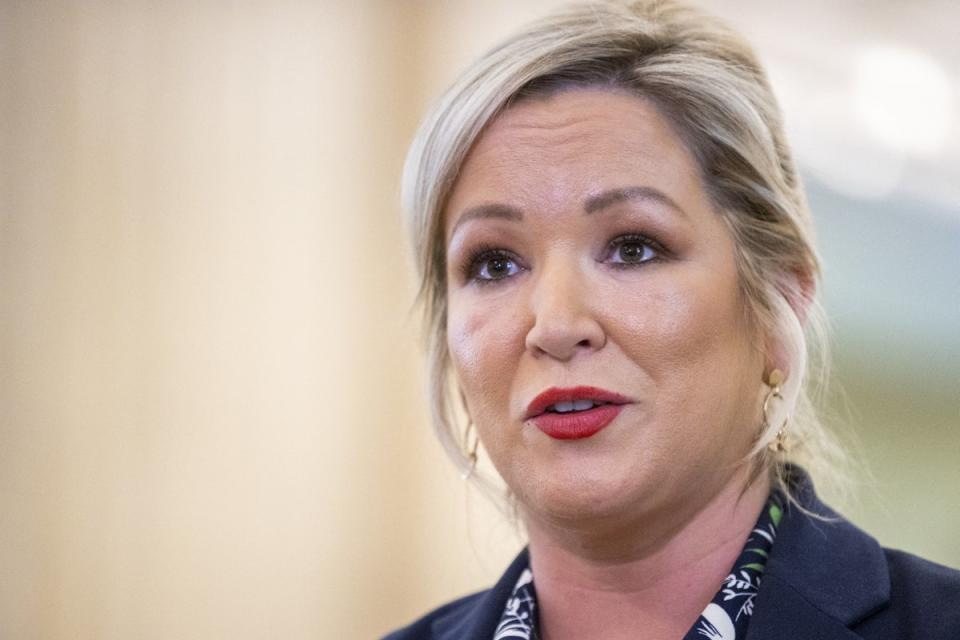 Sinn Fein Vice President Michelle O’Neill is to lay a wreath for the Battle of the Somme anniversary on Friday. (PA) (PA Wire)