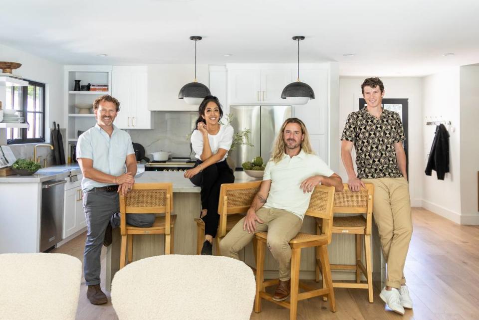 The entire cast of HGTV’s “Revealed.” From left to right: David Bohler, Veronica Valencia, Joshua Smith and Tommy Rouse.