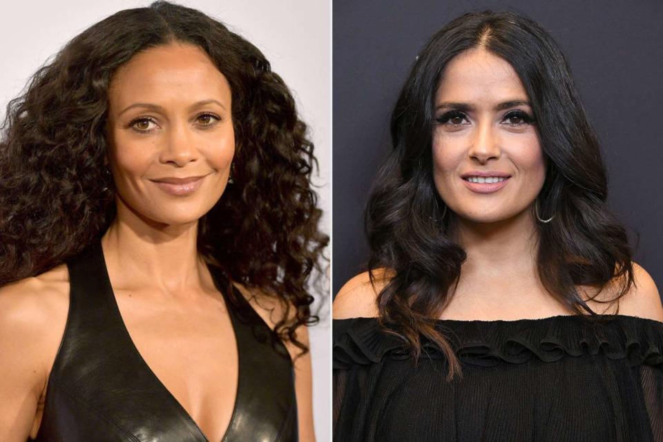 Thandiwe Newton praises a past Salma Hayek movie as Hayek begins filming her role in MM3