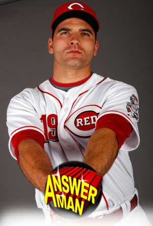 Why Joey Votto wore a high school football jersey in press conference