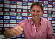 Former Arsenal and England captain Tony Adams smiles after being presented as the new head coach of Spanish first division soccer club Granada in Granada, Spain April 11, 2017. REUTERS/Pepe Marin