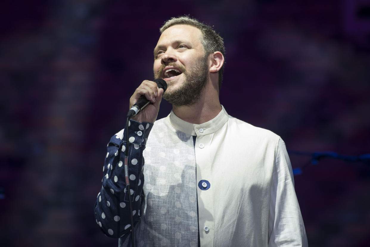 Will Young performs live on stage as part of the Hampton Court Festival 2017