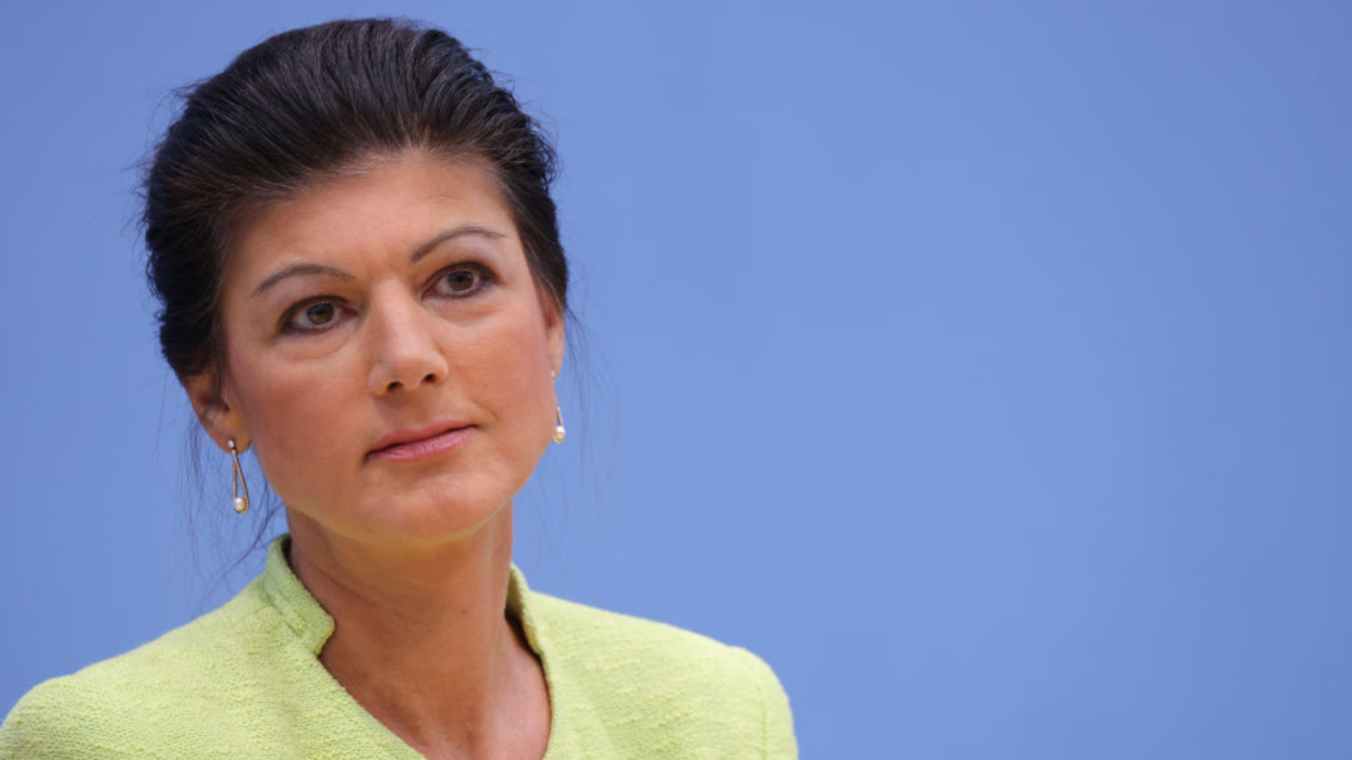  Sahra Wagenknecht at a media conference in September. 