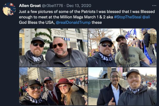 Allen Groat, an IT analyst working for the city of Charlottesville, Virginia, posted selfies he took with prominent far-right figures at 