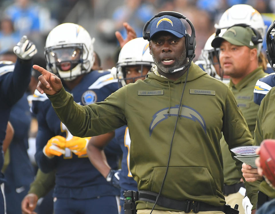 Anthony Lynn has helped lead the Chargers to an 11-3 mark that has Los Angeles in the running for the No. 1 seed in the AFC playoffs. (Getty Images)
