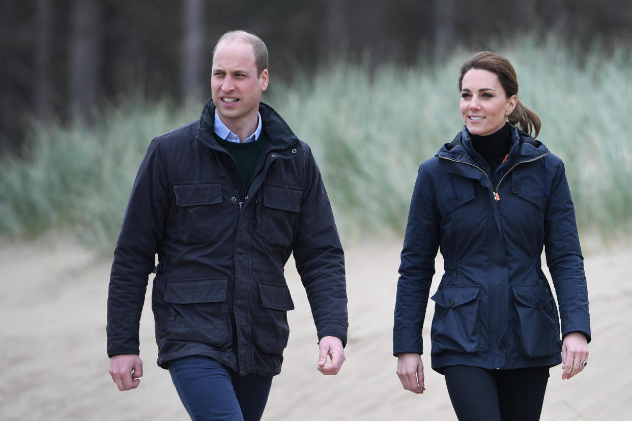 The Duke and Duchess of Cambridge during a visit to Newborough Beach in North Wales last week [Photo: PA]