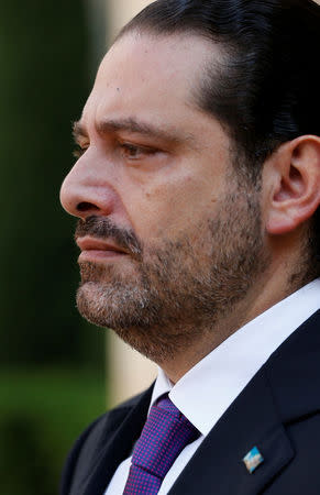 Lebanon's Prime Minister Saad al-Hariri, who has resigned from his post is seen at the governmental palace in Beirut, Lebanon October 24, 2017. REUTERS/Mohamed Azakir