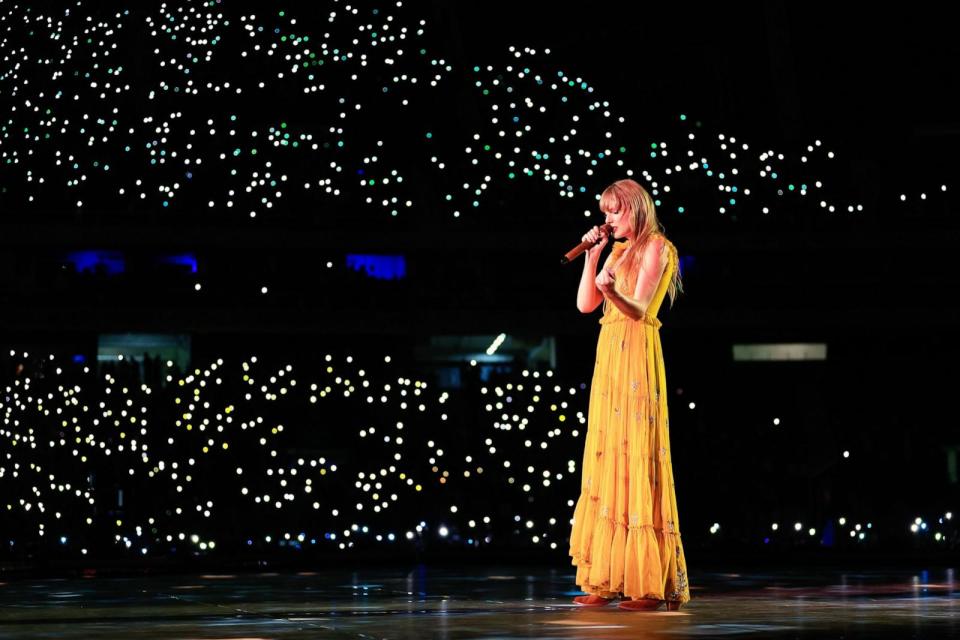 PHOTO: Taylor Swift performs onstage during 'Taylor Swift | The Eras Tour' at Estadio Olimpico Nilton Santos on Nov. 17, 2023, in Rio de Janeiro. (Getty Images for TAS Rights Management)