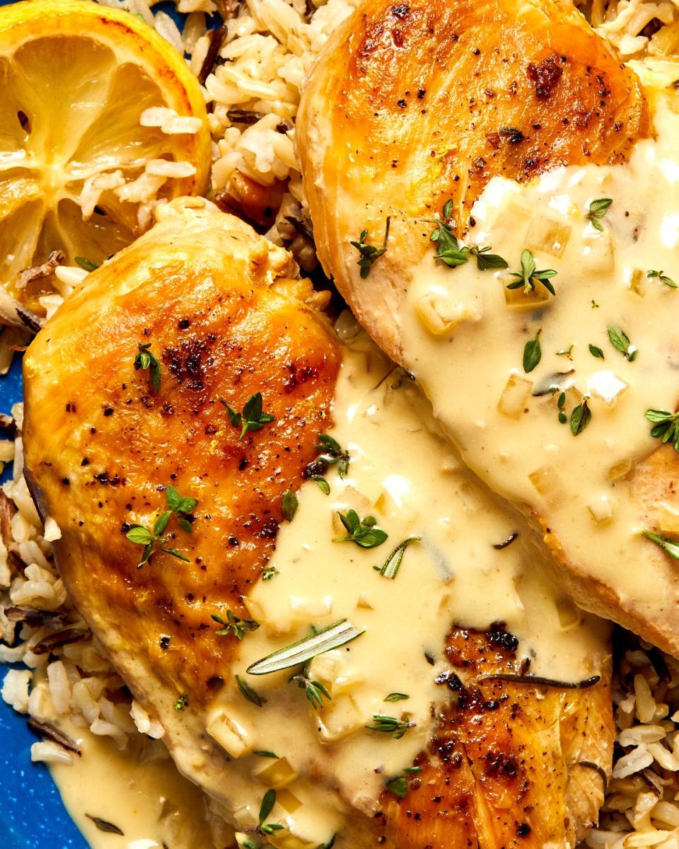 slow cooker creamy lemon herb chicken