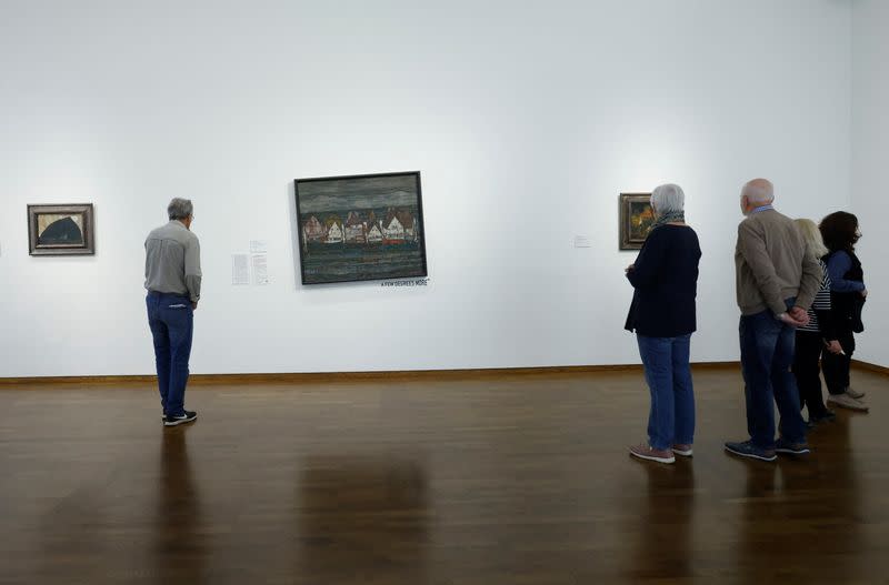 Vienna's Leopold museum tilts paintings by a few degrees in protest of climate change