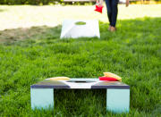 <body> <p>A summer picnic isn't quite complete without beanbags and a pair of Cornhole boards. While a legitimate set is constructed of <a rel="nofollow noopener" href=" http://www.bobvila.com/slideshow/be-it-ever-so-humble-12-amazing-things-made-with-plywood-47437?bv=yahoo" target="_blank" data-ylk="slk:heavy plywood;elm:context_link;itc:0;sec:content-canvas" class="link ">heavy plywood</a> and 2x4s, you can hack a more travel-friendly version with stretched canvas from the local craft store, cardboard, and short wooden legs. By cutting the weight in half with this design from <a rel="nofollow noopener" href=" http://www.brit.co/cornhole-game-diy/" target="_blank" data-ylk="slk:Brit + Co;elm:context_link;itc:0;sec:content-canvas" class="link ">Brit + Co</a>, you'll be able to tote this game anywhere!</p> <p><strong>Related: <a rel="nofollow noopener" href=" http://www.bobvila.com/slideshow/eating-out-10-essentials-for-alfresco-dining-47656?bv=yahoo" target="_blank" data-ylk="slk:Eating Out—10 Essentials for Alfresco Dining;elm:context_link;itc:0;sec:content-canvas" class="link ">Eating Out—10 Essentials for Alfresco Dining</a> </strong> </p> </body>