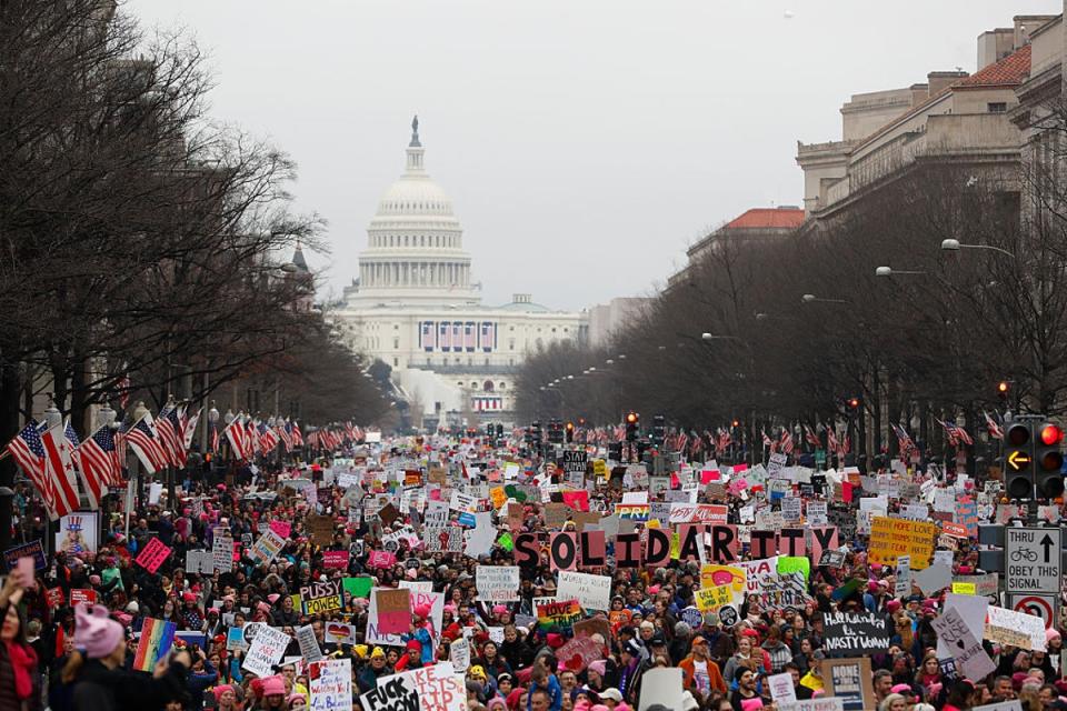 The Women’s March on 21 January 2017 in Washington DC (Picture: Aaron P. Bernstein/Getty Images)
