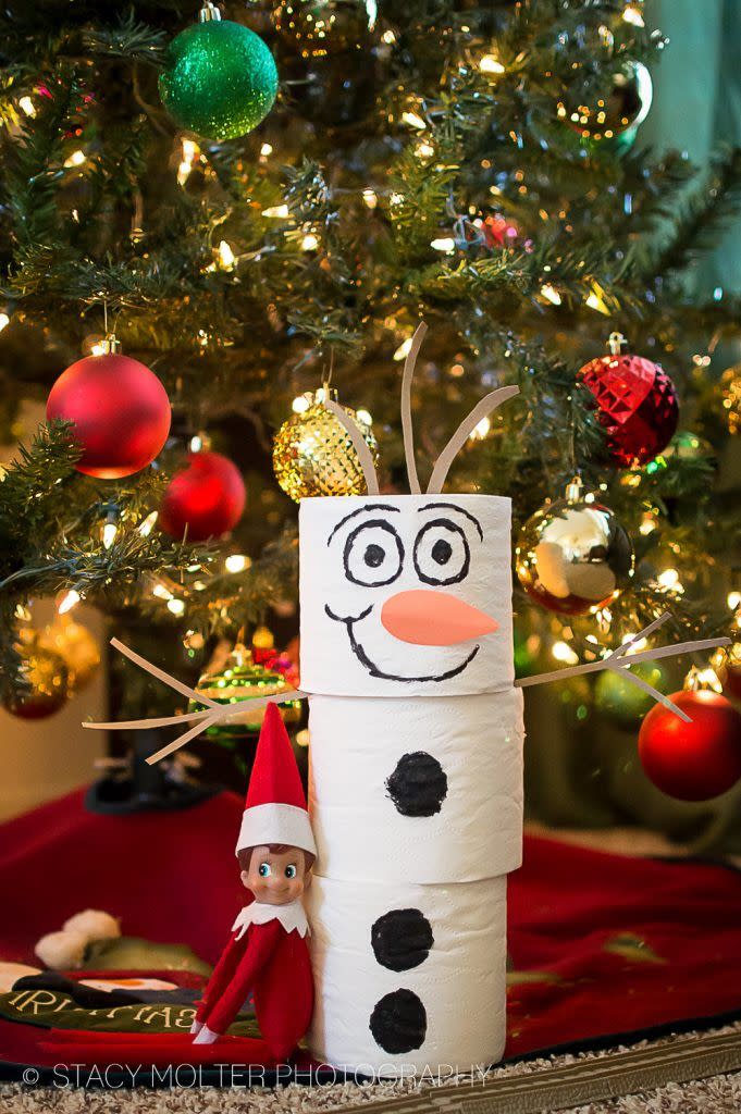 7) Elf on the Shelf Olaf Idea